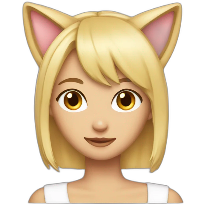 sexy blonde cat ears emoji