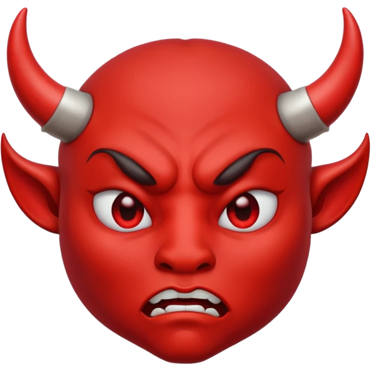 Devil emoji with pouting lips emoji