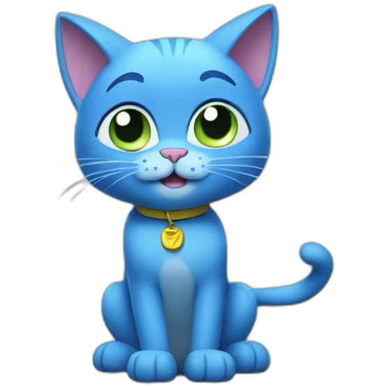 BLUE CAT TO THE AMAZING WORLD OF GUMBALL emoji