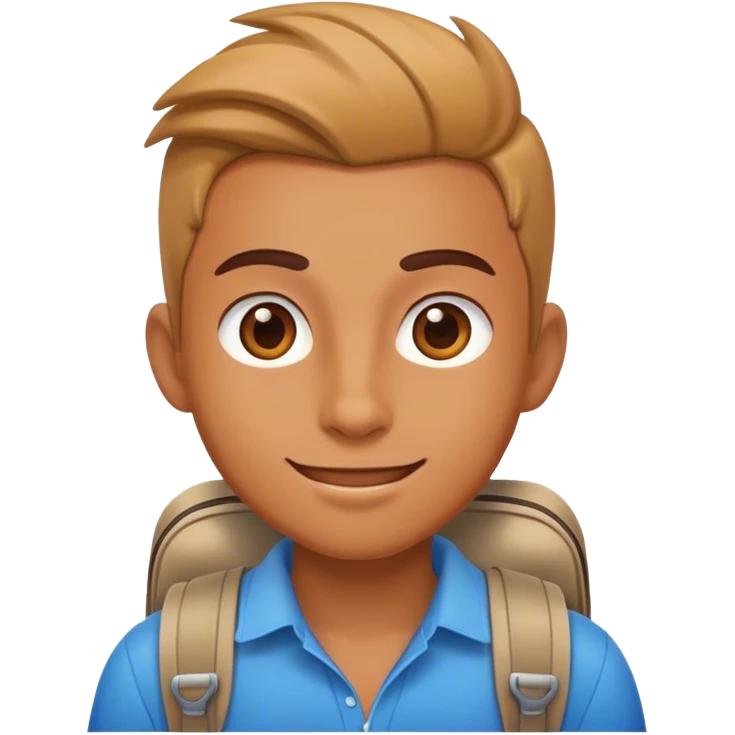 a young man who is fun loving and energetic traveller emoji
