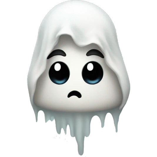 Sad ghost with tattoos  emoji