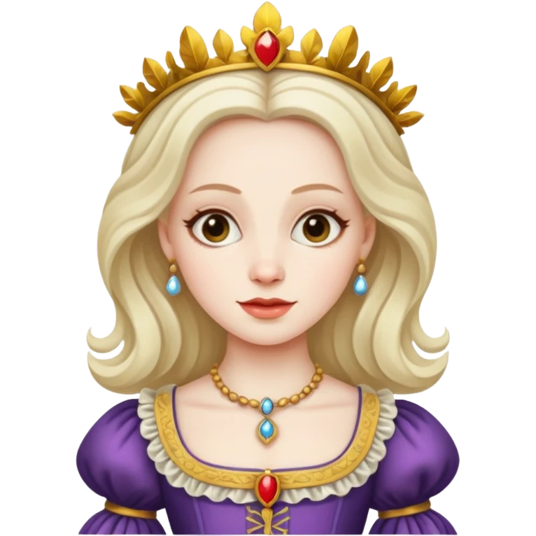White fancy woman in the year 1678 emoji