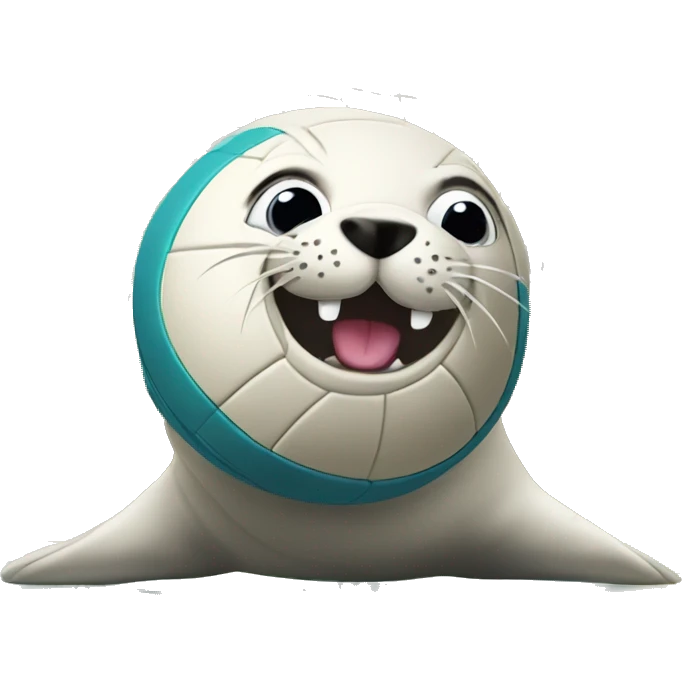 Seal with Volleyball emoji