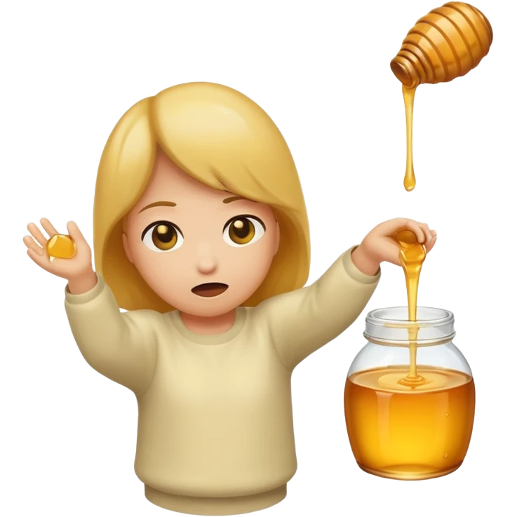 Throwing up honey emoji