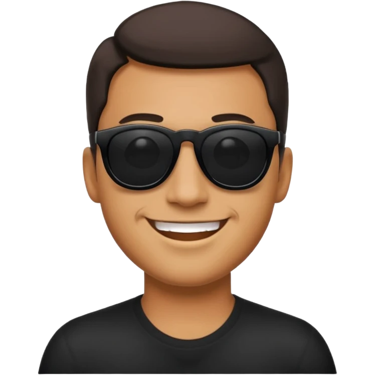 Siyah gözlüklü erkek emojisi  emoji