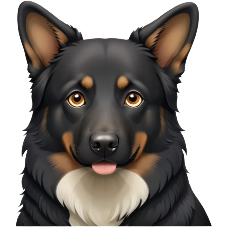 Black German shepherd Australian shepherd dog  emoji