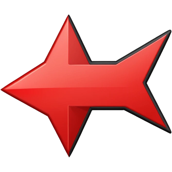 roter pfeil mit schwarzer umrandung emoji