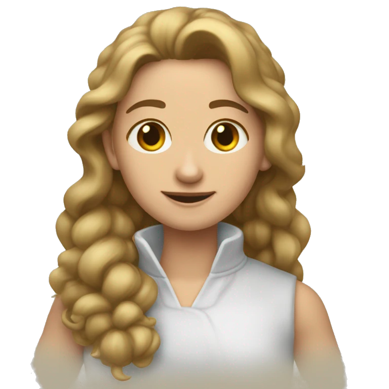 кареглазая девушка с длинными волосами  emoji