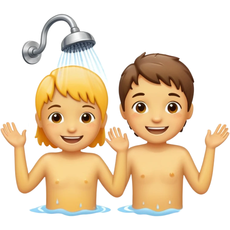 Kids in shower emoji