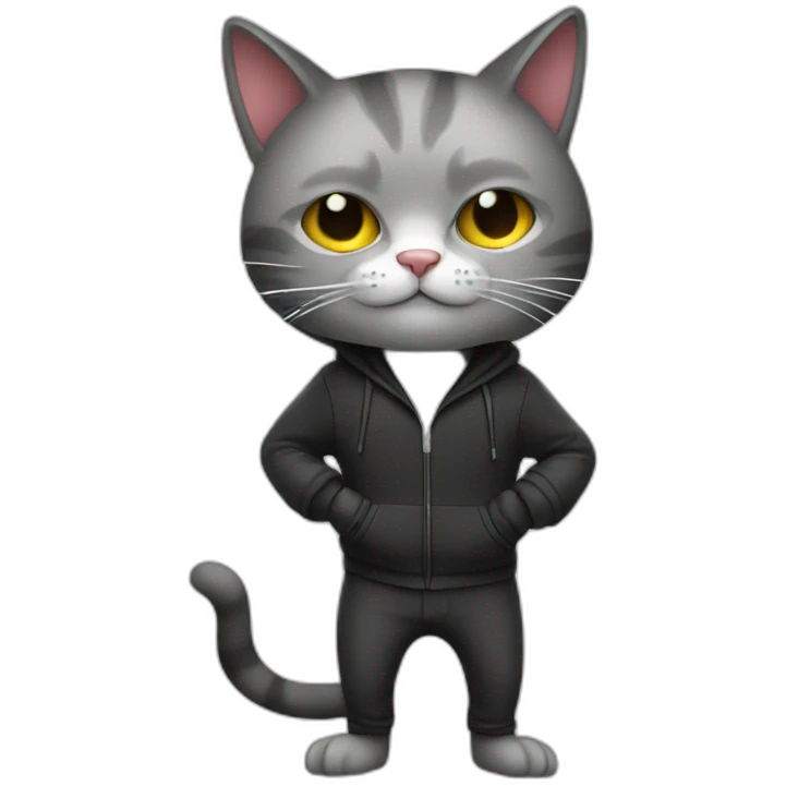 cat hacker full body emoji