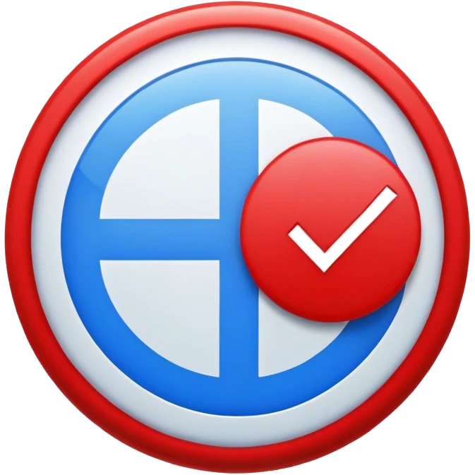  Blue Circle with check on the center the check is color with emoji