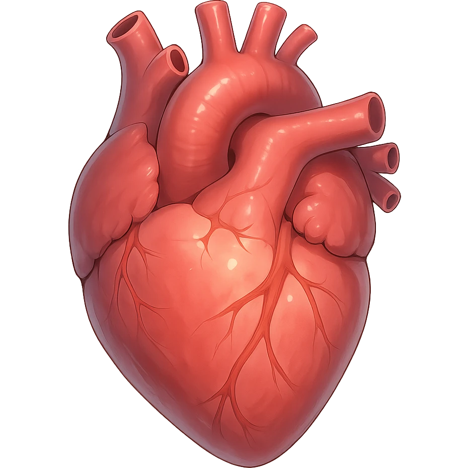 realistic anime heart, smooth gradients, lifelike shine, gentle glow, anime style emoji