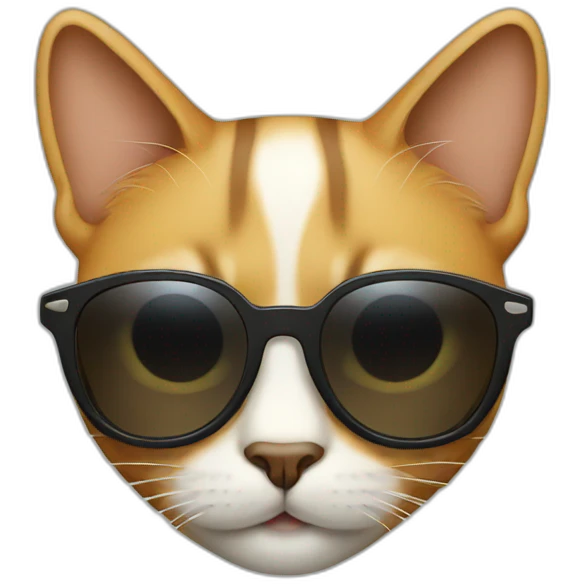 Cat with sunglasses emoji