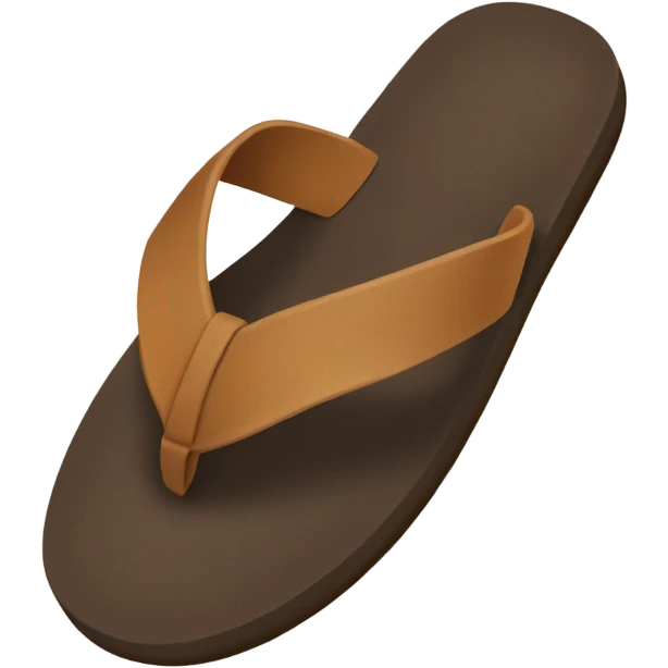 right brown flip flops emoji