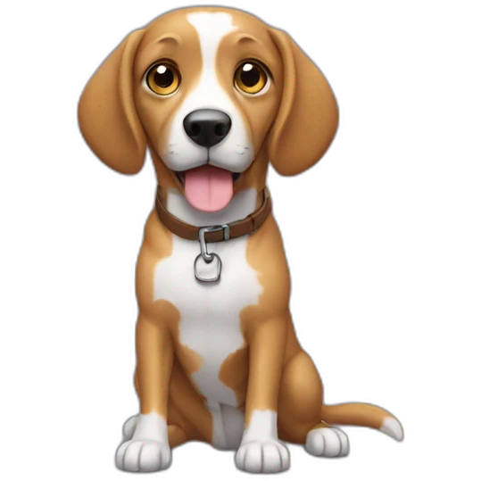 Chat sur un chien emoji