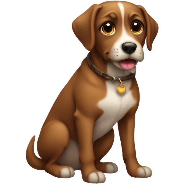 Perro pequeño con pelaje marrón  emoji