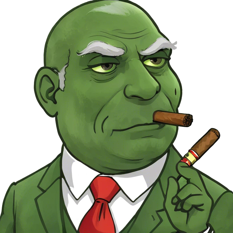 President with cigar emoji
