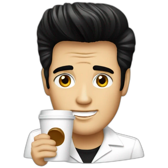 Elvis mit coffee emoji