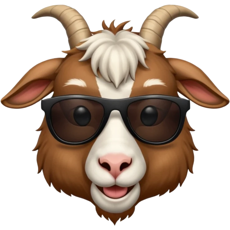 Goat with full black sunglasses  emoji
