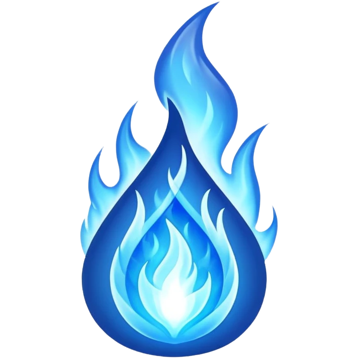 a blue fire emoji