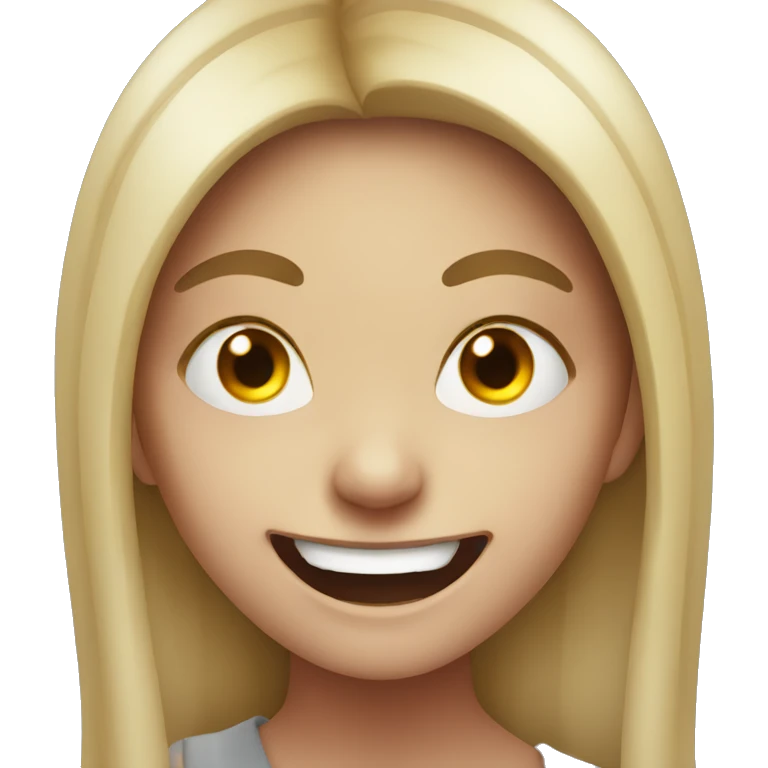 smiling girl in horror theme emoji