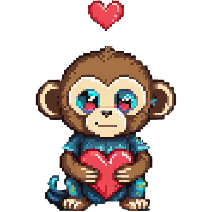 see no evil monkey holding a heart emoji