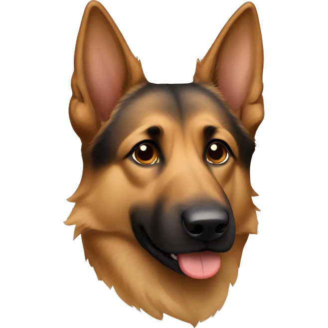 light brown and brown german shepard emoji