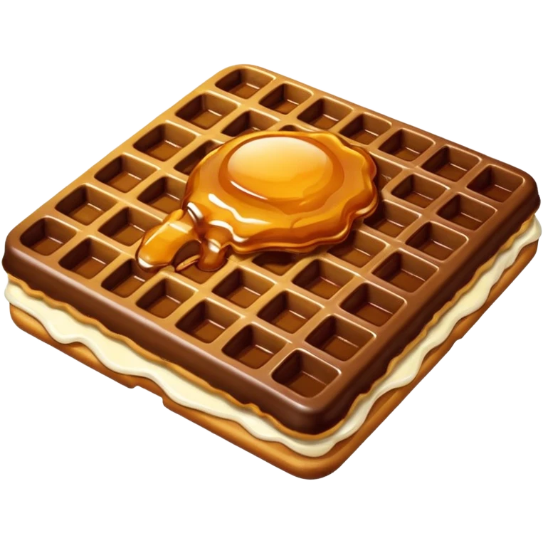 Chocolate waffle  emoji