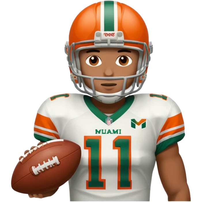 football player for the university of miami wearing number 11 emoji