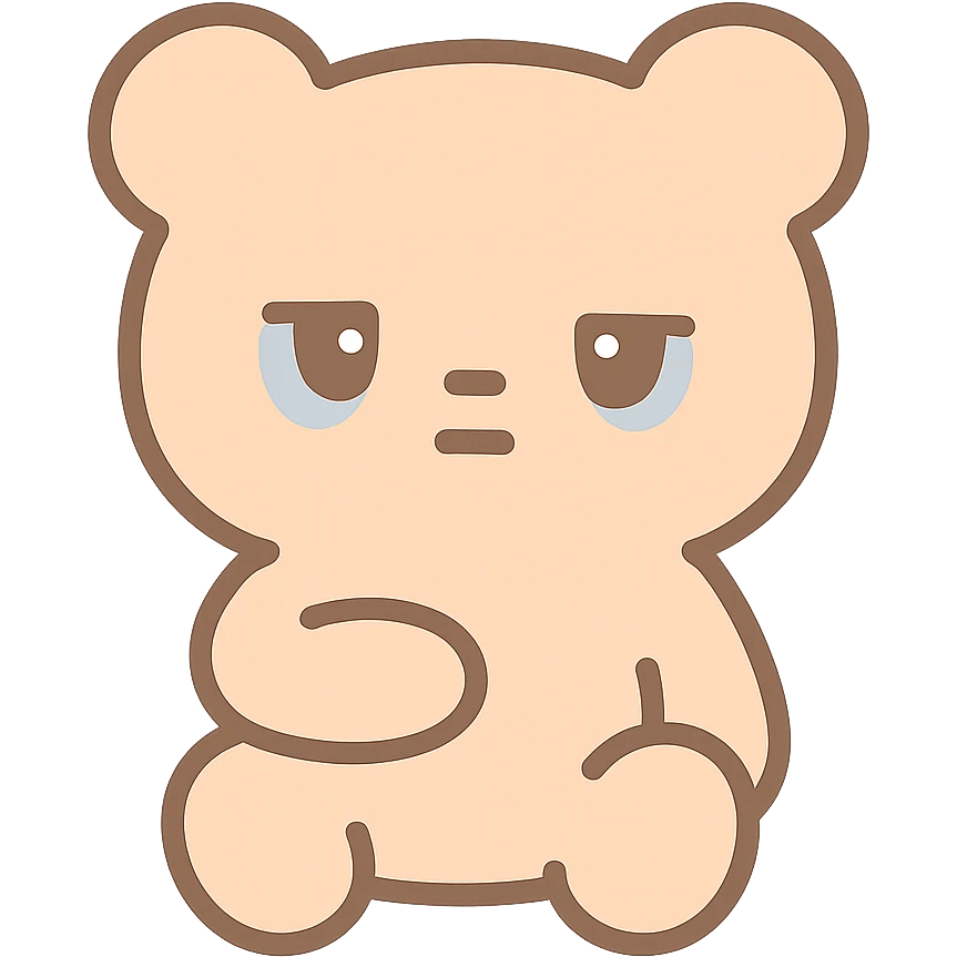 a nonchalant character, relaxed and indifferent emoji