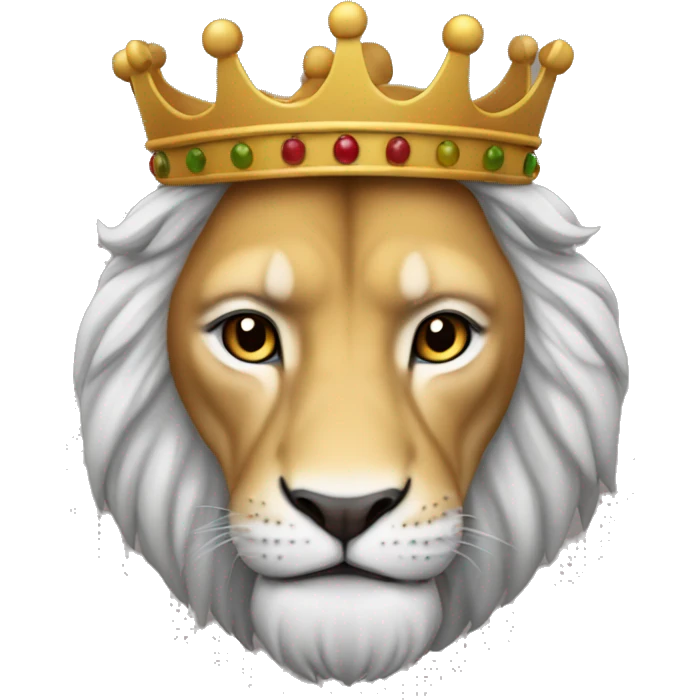 Leão com coroa de rei emoji