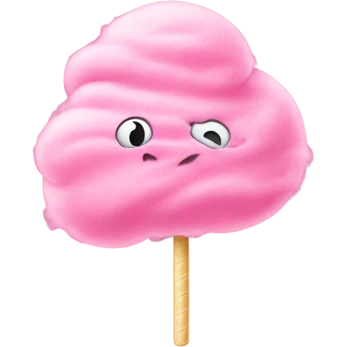 Pink cotton candy emoji
