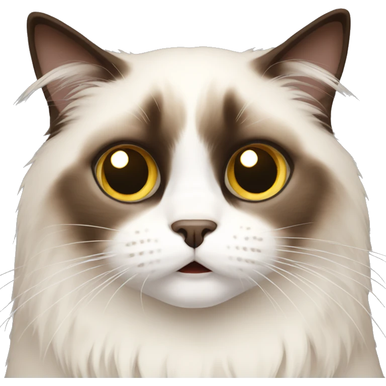 Scared Ragdoll Cat emoji