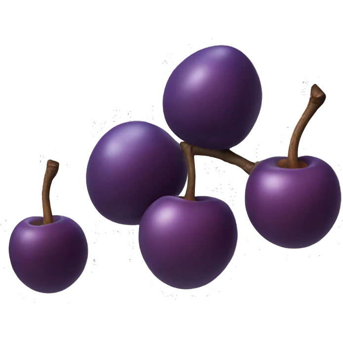 3D plum emoji