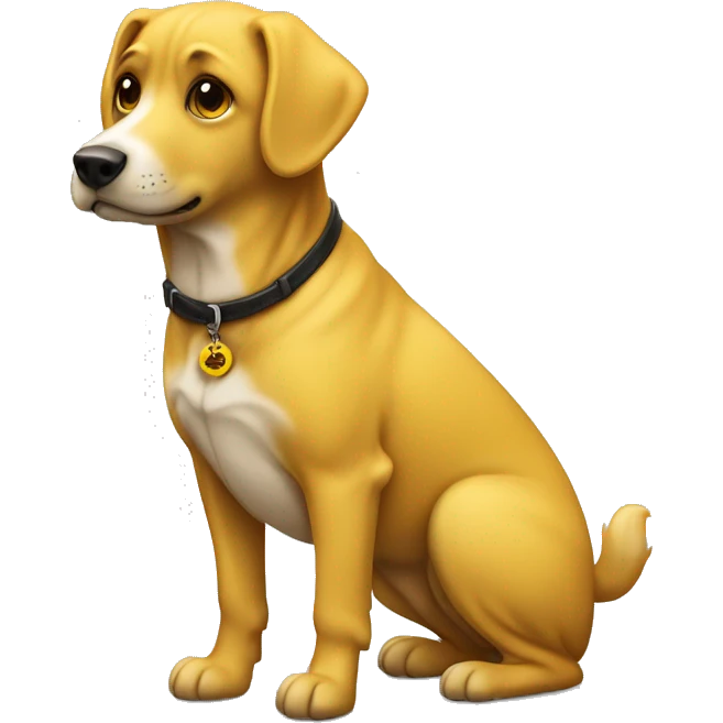 un chien jaune emoji