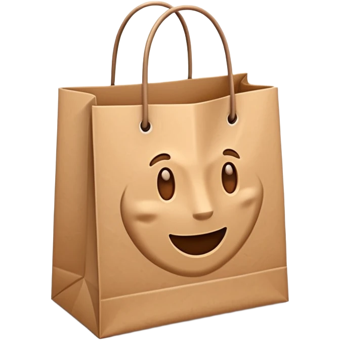 shopping bag without a face emoji