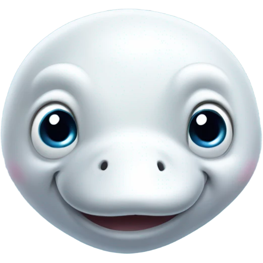 Beluga whale face emoji