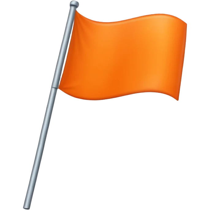 I want a flag  🚩🚩 like this but flag should be orange don't change shape just change color don't add eyes and smile emoji