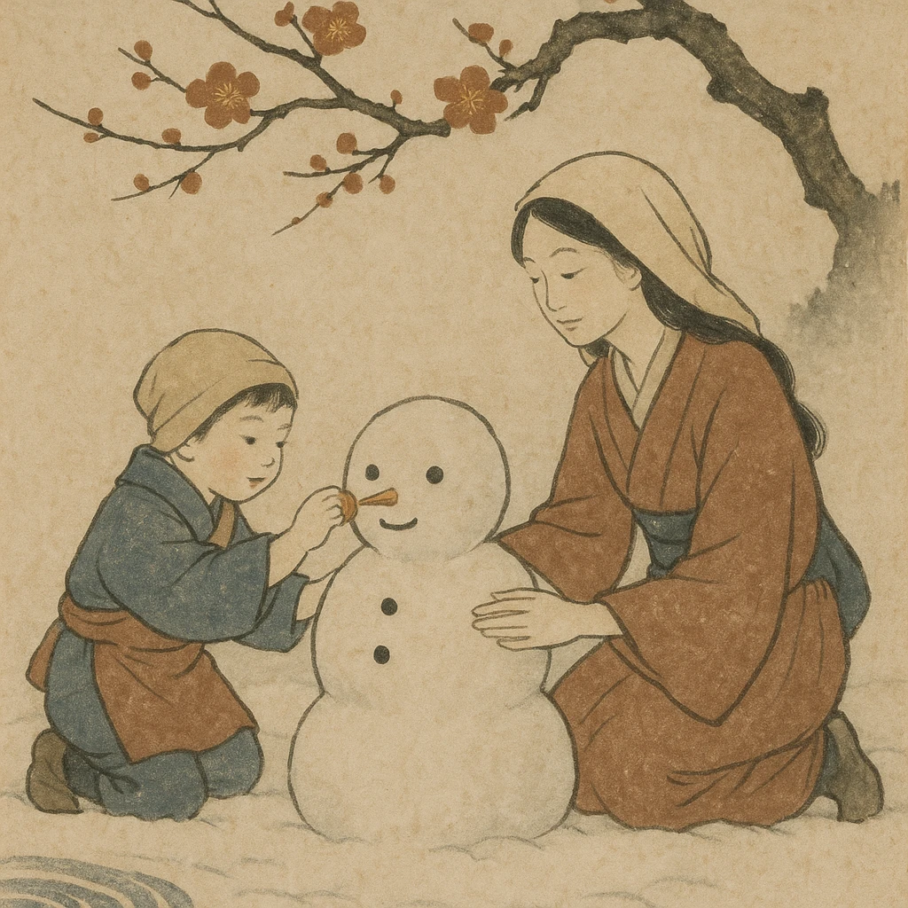 people making a snowman emoji
