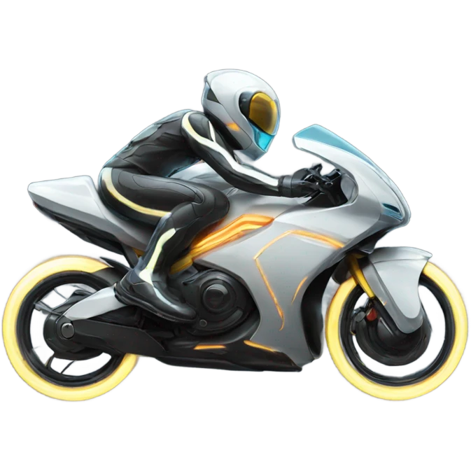 tron bike doing a wheelie  emoji