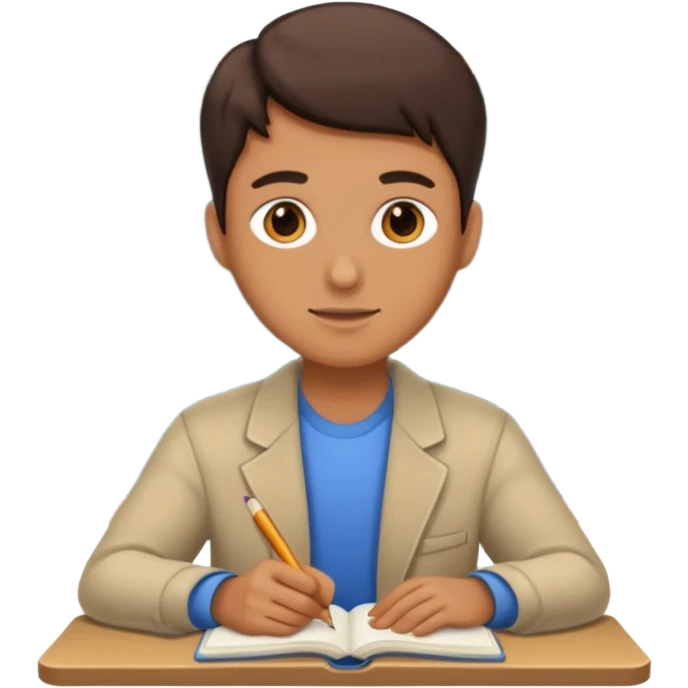 adulto  estudiando emoji