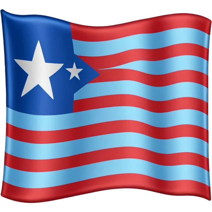 Original light blue flag of Puerto Rico  emoji