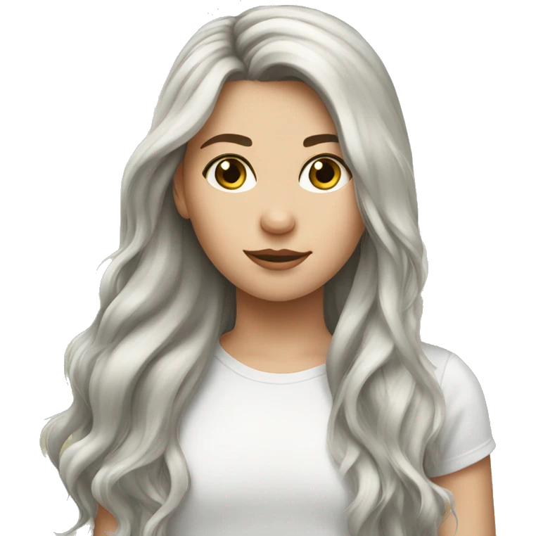 girl hair brunette and white horse emoji