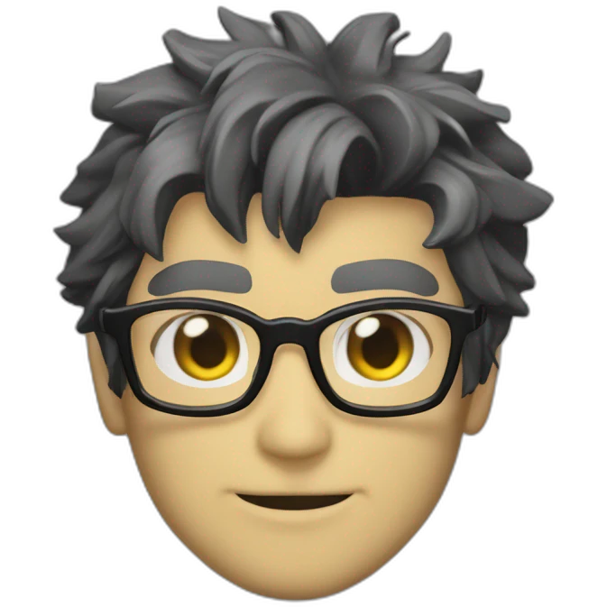 Gendo Ikari Shinning Glasses emoji