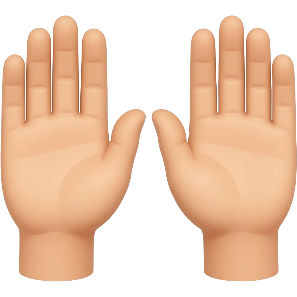 Hands on chest emoji