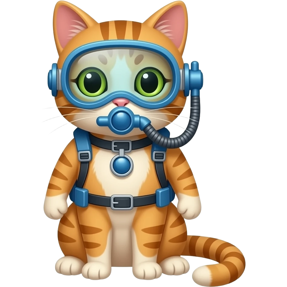 Scuba cat meme emoji emoji