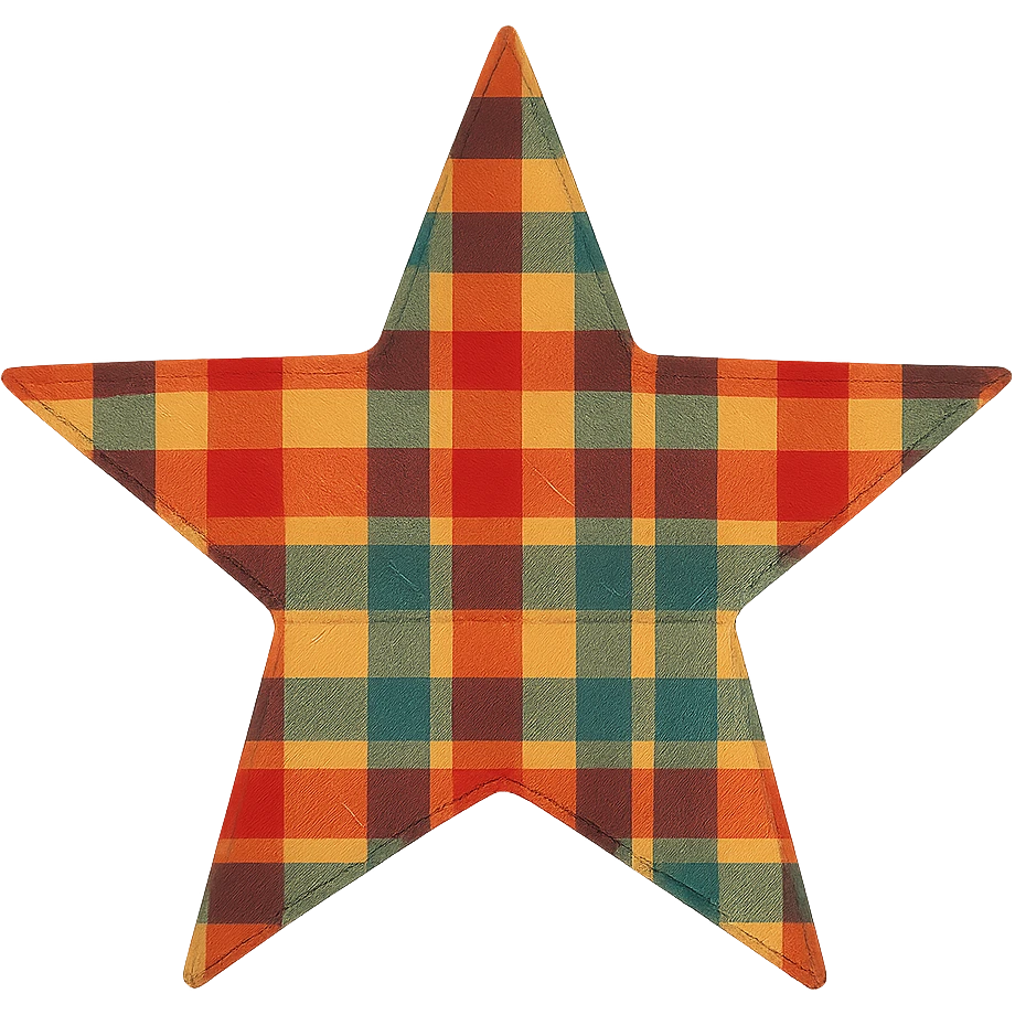star with a plaid pattern emoji