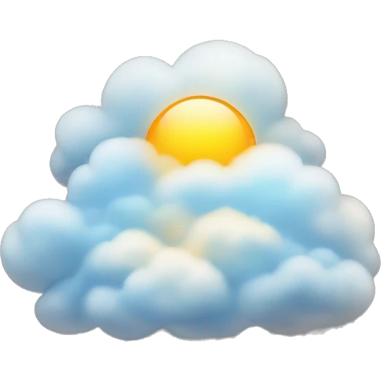 Su shining through clouds emoji