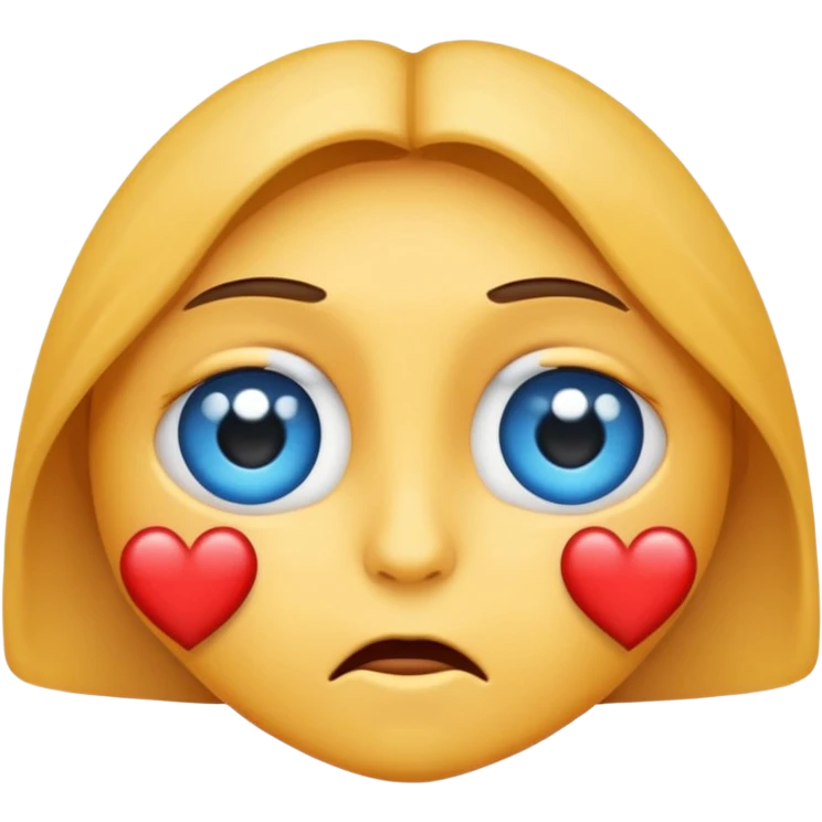 Generame un emoji que tenga los ojos de corazón roto y llore emoji