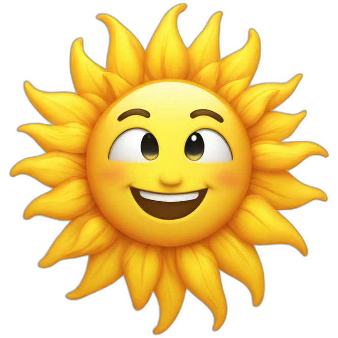 cheerful sun emoji
